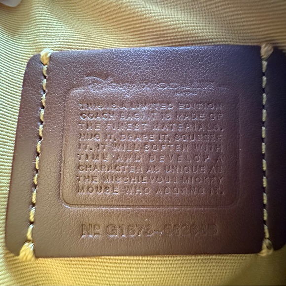 🌟COACH X Disney✨Limited Edition✨ Brown Crossbody Bag with Mickey Mouse Design - Picture 10 of 14